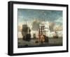 A Calm with British Shipping at Anchor-L^ deMan-Framed Giclee Print