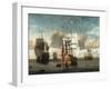 A Calm with British Shipping at Anchor-L^ deMan-Framed Giclee Print