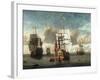 A Calm with British Shipping at Anchor-L^ deMan-Framed Giclee Print