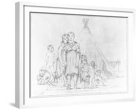 A Camanchee Family after George Catlin-null-Framed Giclee Print