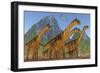 A Camarasaurus Sauropod Dinosaur Herd Keeps Watch on their Offspring-Stocktrek Images-Framed Art Print