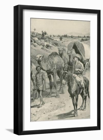 A Camel-Caravan, Western Australia-Walter Stanley Paget-Framed Giclee Print