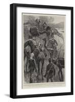 A Camel Convoy with Ammunition and Stores on the Road to Akasheh-John Charlton-Framed Giclee Print