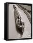 A Canal Boat Transporting Cargo Along the The Narrow Waterway Near Kings Langley, Hertfordshire-null-Framed Stretched Canvas