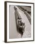 A Canal Boat Transporting Cargo Along the The Narrow Waterway Near Kings Langley, Hertfordshire-null-Framed Photographic Print