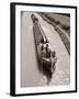 A Canal Boat Transporting Cargo Along the The Narrow Waterway Near Kings Langley, Hertfordshire-null-Framed Photographic Print