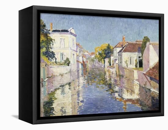 A Canal in Burano, Venice-Paul Mathieu-Framed Stretched Canvas