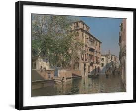 A Canal in Venice, c.1875-Martin Rico y Ortega-Framed Giclee Print