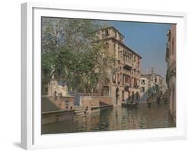 A Canal in Venice, c.1875-Martin Rico y Ortega-Framed Giclee Print