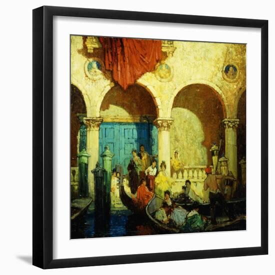 A Canal in Venice-Frederick M. Grant-Framed Premium Giclee Print