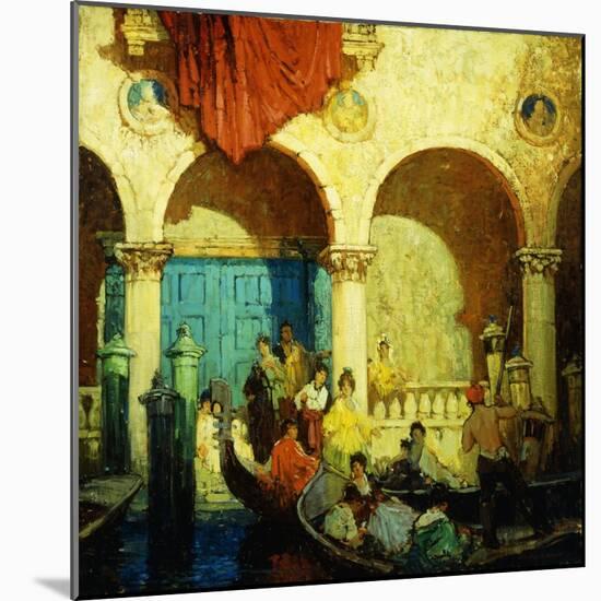 A Canal in Venice-Frederick M. Grant-Mounted Premium Giclee Print