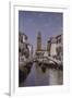 A Canal Scene, Venice-Cleofas Almanza-Framed Giclee Print