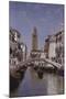 A Canal Scene, Venice-Cleofas Almanza-Mounted Giclee Print