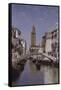 A Canal Scene, Venice-Cleofas Almanza-Framed Stretched Canvas