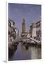 A Canal Scene, Venice-Cleofas Almanza-Framed Giclee Print