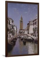 A Canal Scene, Venice-Cleofas Almanza-Framed Giclee Print