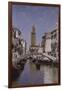 A Canal Scene, Venice-Cleofas Almanza-Framed Giclee Print