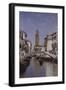 A Canal Scene, Venice-Cleofas Almanza-Framed Giclee Print