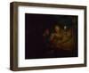 A Candlelight Scene, a Man Offering a Gold Chain and Coins to a Girl Seated on a Bed, Ca. 1665-1667-Godfried Cornelisz Schalcken-Framed Giclee Print