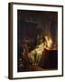 A Candlelit Interior with a Lady Seated at a Table, 1865-Petrus van Schendel-Framed Giclee Print