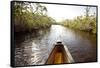 A Canoe in Mangroves, Everglades National Park, Florida-Ian Shive-Framed Stretched Canvas