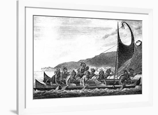 A Canoe of the Sandwich Islands, Late 18th Century-Page-Framed Giclee Print