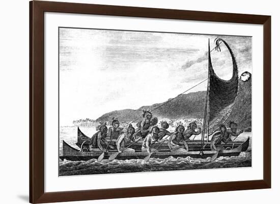 A Canoe of the Sandwich Islands, Late 18th Century-Page-Framed Giclee Print