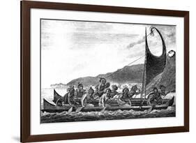 A Canoe of the Sandwich Islands, Late 18th Century-Page-Framed Giclee Print