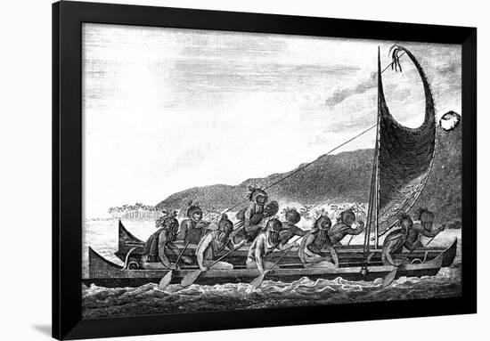 A Canoe of the Sandwich Islands, Late 18th Century-Page-Framed Giclee Print