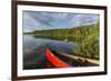 A Canoe on the Shore of Bald Mountain Pond. Bald Mountain Township, Maine-Jerry and Marcy Monkman-Framed Photographic Print