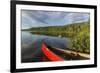 A Canoe on the Shore of Bald Mountain Pond. Bald Mountain Township, Maine-Jerry and Marcy Monkman-Framed Photographic Print