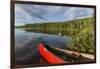 A Canoe on the Shore of Bald Mountain Pond. Bald Mountain Township, Maine-Jerry and Marcy Monkman-Framed Photographic Print