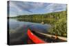 A Canoe on the Shore of Bald Mountain Pond. Bald Mountain Township, Maine-Jerry and Marcy Monkman-Stretched Canvas