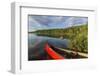 A Canoe on the Shore of Bald Mountain Pond. Bald Mountain Township, Maine-Jerry and Marcy Monkman-Framed Photographic Print