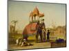 A Caparisoned Elephant - Scene Near Delhi (A Scene in the East Indies), 1832-William Daniell-Mounted Giclee Print