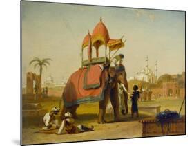 A Caparisoned Elephant - Scene Near Delhi (A Scene in the East Indies), 1832-William Daniell-Mounted Giclee Print