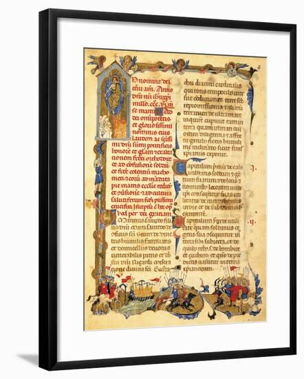 A Capital Letter from Secreta Fidelium Crucis by Marino Sanudo Know as Il Giovane-null-Framed Giclee Print