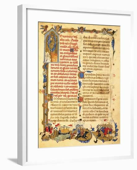A Capital Letter from Secreta Fidelium Crucis by Marino Sanudo Know as Il Giovane-null-Framed Giclee Print
