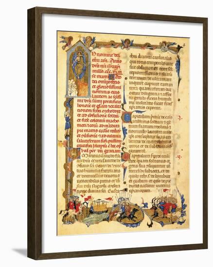 A Capital Letter from Secreta Fidelium Crucis by Marino Sanudo Know as Il Giovane-null-Framed Giclee Print