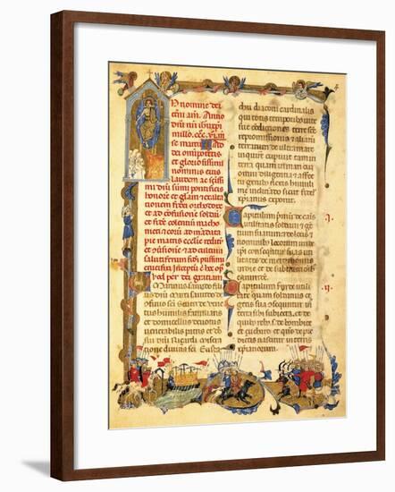 A Capital Letter from Secreta Fidelium Crucis by Marino Sanudo Know as Il Giovane-null-Framed Giclee Print