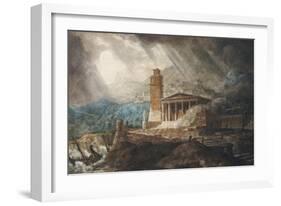 A Cappriccio of a Roman Port During a Storm-Joseph Michael Gandy-Framed Giclee Print