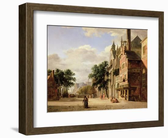 A Capriccio of a Town Square-Jan Van Der Heyden-Framed Giclee Print