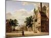 A Capriccio of a Town Square-Jan Van Der Heyden-Mounted Giclee Print