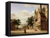 A Capriccio of a Town Square-Jan Van Der Heyden-Framed Stretched Canvas