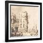 A Capriccio of a Venetian Palace Overlooking a Piazza with an Obelisk-Canaletto-Framed Giclee Print