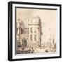 A Capriccio of a Venetian Palace Overlooking a Piazza with an Obelisk-Canaletto-Framed Giclee Print