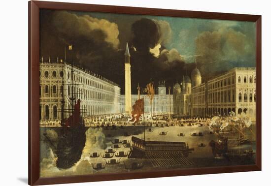 A Capriccio of San Marco from the Bacino on Ascension Day-Monsu Desiderio-Framed Giclee Print