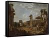 A Capriccio of the Roman Forum, 1741-Giovanni Paolo Pannini or Panini-Framed Stretched Canvas