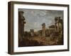 A Capriccio of the Roman Forum, 1741-Giovanni Paolo Pannini or Panini-Framed Giclee Print