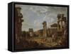 A Capriccio of the Roman Forum, 1741-Giovanni Paolo Pannini or Panini-Framed Stretched Canvas